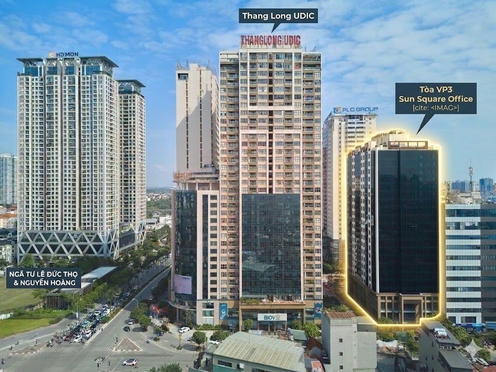 Sun Square Office VP3 tại 21 Lê Đức Thọ